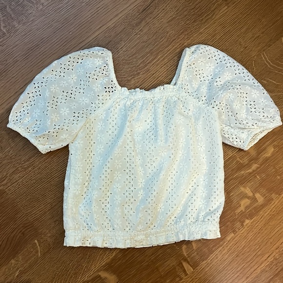 J. Crew girls white eyelet top and skirt size 10 - Picture 6 of 9